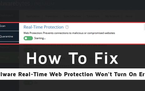 Malwarebytes Web Protection won't Turn on