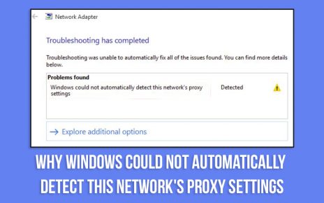 windows 10 can't detect proxy settings
