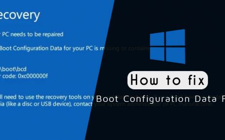 Boot configuration data is missing Windows 10