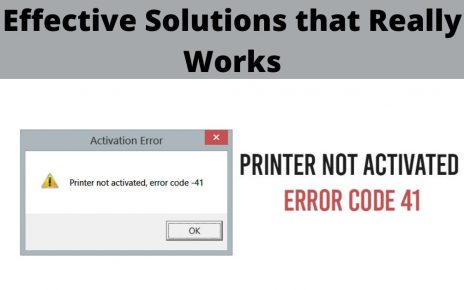 printer not activated error code 41