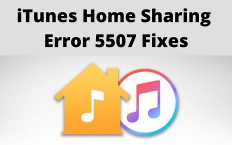 iTunes home sharing error 5507