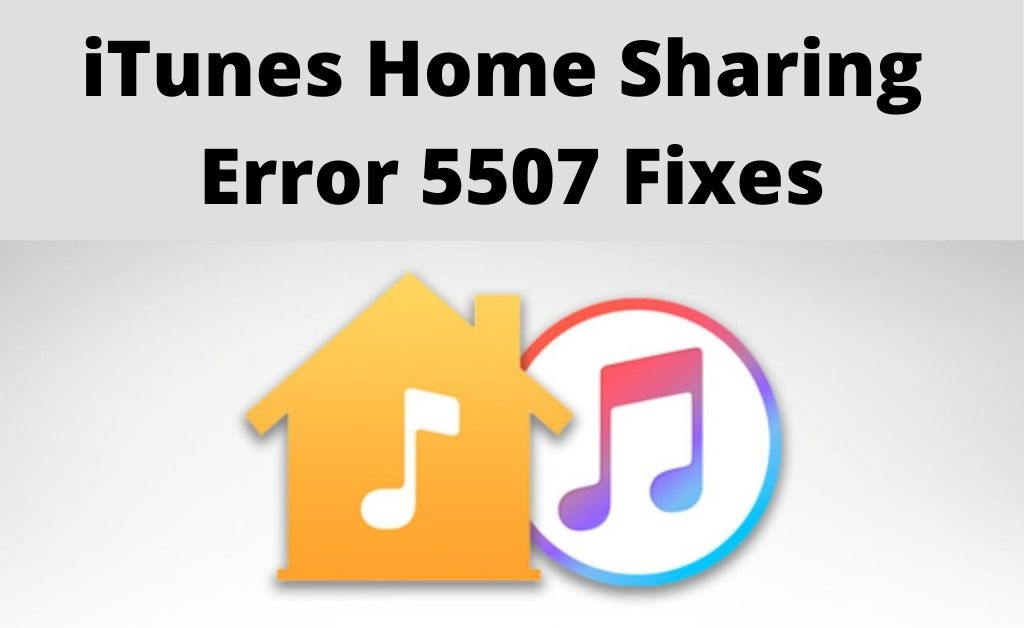 iTunes home sharing error 5507